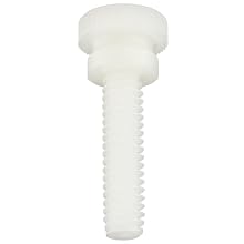 Nylon 6/6 Thumb Screw, Inch, Knurled Head, Thumb Drive, Flat Point, Plain Finish, Meets IFI-156 2002 Specifications, Right Hand Threads, Made In US