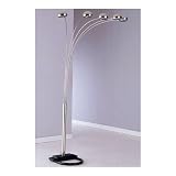 Modern Style of 5 Arm Arch Floor Lamp - Silver