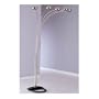 5-lite Floor Lamp with Balanced Weighted Base in Nickel Finish