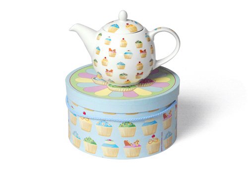 Gorgeous English Cupcake Teapot with Gift Box