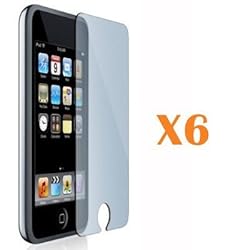 Anti Glare Screen Protector 6 Pack + High Quality Stereo Earphones + Fosmon's Metal Stylus for Apple iPod Touch 2nd (2G) 3rd (3G) Generation Accessories Combo