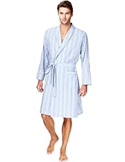 Pure Cotton Lightweight Striped Dressing Gown