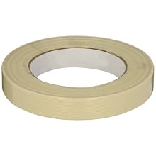 Intertape 788 Fiberglass Reinforced Polyester Backed Filament Tape, 105 lbs/inch Tensile Strength, 54.8m Length x 18mm Width, Natural (Case of 48 Rolls)