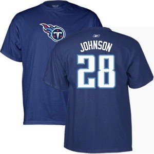 Chris Johnson Tennessee Titans Navy Player T-Shirt
