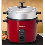 Aroma 7 Cup Electric Rice Cooker Red ARC-717-INGR