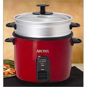 Aroma 7 Cup Electric Rice Cooker Red ARC-717-INGR by 
