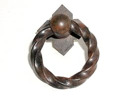 Top Knobs-Normandy Collection M639 Twisted Ring Pull w/backplate in Patine Rouge