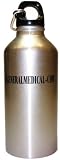 Stainless Steel Water Bottle with hiking clip - Silver
