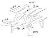 Lohasrus Kids Patio Picnic Table 15014 – Non-toxic White Stained Fir, for ages 2 to 5, Free Drawing Book