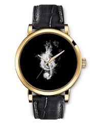 SPRAWL Aanalog Fashion Series Gold Ladies Watches of Genuine Black Leather Strap,Unique Wrist Watch for Women Girls Designed with Flaming symbol of music