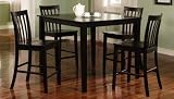 415MtN8RL1L. SL160  Brookville 5 Piece Black Counter Dining Room Set