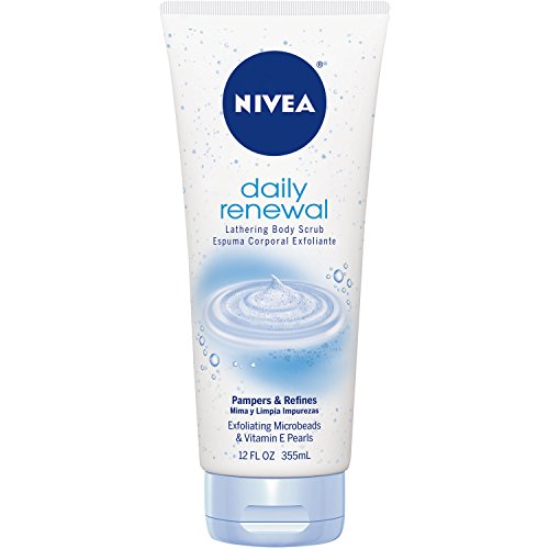 NIVEA Renewal Lathering Body Scrub, 12 Ounce (Packaging may vary)