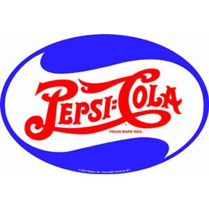 Pepsi Cola Oval Die Cut Metal Sign Pepsi Cola Oval Die Cut Metal Sign