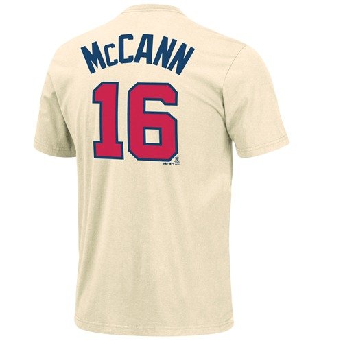 Brian McCann Atlanta Braves Alternate Ivory MLB Player T-Shirt