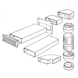 125mm X 3M cooker hood venting kit