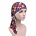 Women Hot Style Printing Turban Cap Chemotherapy Hat 9 Colors Bandana Headscarf Ladies Hair Accessories (4)