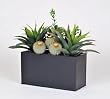 Artificial Succulent Garden in Zinc Rectangle
