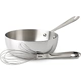 All-Clad 4212 No Lid Whisk Stainless Steel 2-Quart Saucier with Whisk - No Lid / Cookware, Silver