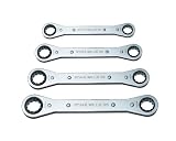 Stahlwille 25/4 Ratchet Ring Spanner Set, 4-Piece Metric Box Wrench Set by Stahlwille