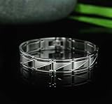 CARTIER STYLE BAND SOLID STAINLESS STEEL BRACELET .5 x 8.5