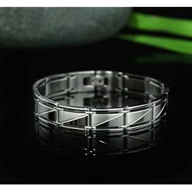 CARTIER STYLE BAND SOLID STAINLESS STEEL BRACELET .5 x 8.5