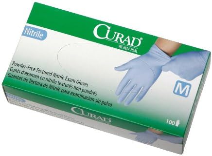 Curad Powder-free Latex-free Nitrile Exam Gloves(medium)