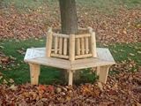 Cedar Bench Small with Back Tree Wrap Around