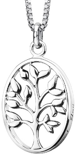 Sterling Silver “Family. My Pride And Joy” Family Tree Pendant, 18″
