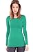 TS Green Woman Crew Neck Long Sleeve T-Shirt