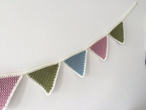 Colorful Pastel Crochet Bunting Garland