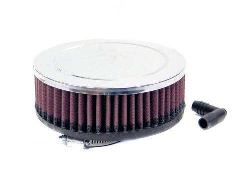 K&N RA-066V High Performance  Universal Clamp-on Chrome Air Filter