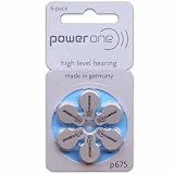 Powerone size 675 Hearing Aid Battery made in Germany Genuine Pack 60 Pack