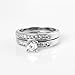 Nickel Free Silver Tone Rhodium Plated 3mm Band 5mm Cubic Zirconia Engagement R41