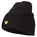 e4Hats.com Mini Hang Loose Embroidered Short Beanie - Black OSFM