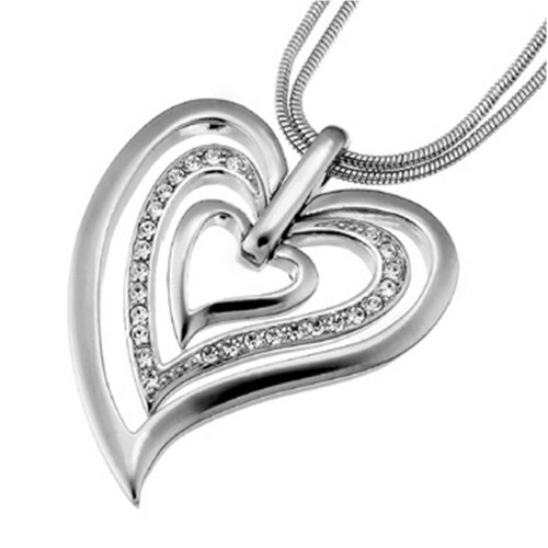 Oliver Weber 8834 Rhodium Plated Metal Swarovski Crystal Pendant