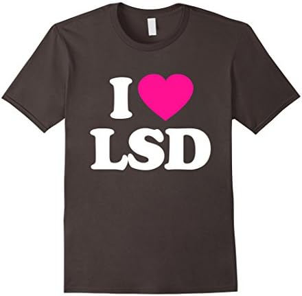 Men's I Love Heart LSD Funny T-Shirt 3XL Asphalt