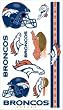 Denver Broncos Temporary Tattoos - SET OF 6 - Sports Merchandise