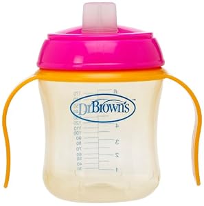Dr. Brown's Soft Spout Training Cup, 6 Ounce, Colors May Vary