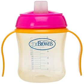 Dr Brown's Natural Flow Trainer Cup Soft Spout Multi coloured COLOURS MAY VARY
