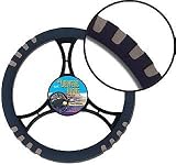 Elegant 37012 Grey Bar Design Steering Wheel Cover