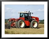 4 Wheel Drive Tractor Pulling a Disc Harrow, Cotswolds, England Framed Art Poster Print by Martin Page, 39x31