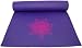 Colorful Yoga Mats (TM) 1/4" Extra-Thick Deluxe Classic Yoga, Pilates & Exercise Mat - Purple with Pink Lotus Flower at Top of Mat