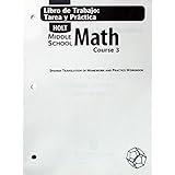 holt middle school math spanish homework and practice workbook course 3