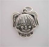 Silver Child Smiley Face GIRL CHARM
