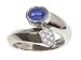 1.07 cts Genuine Sapphire and Diamond Ring - 14kt White or Yellow Gold