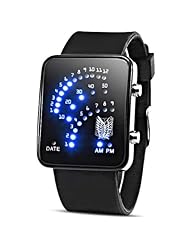 Chic Attack on Titan Emblem Anime Blue LED Watch Digital Watch Wristwatch Timepiece with Date for Male Female