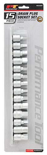 reviews Performance Tool (W54287) 15-Piece Drain Plug Socket Set With 11mm & 13mm Square Drive For Subaru Differentials