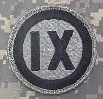 9th Corps ACU Patch - Foliage Green