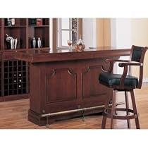 Traditional Cherry Finish Bar Unit w/Wine Rack Sink Drawers