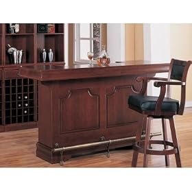 Traditional Cherry Finish Bar Unit w Wine Rack Sink Drawers